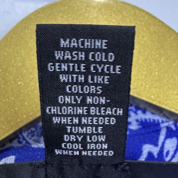 VTG Y2K Fairy Grunge Paisley Mesh Button Front Top Large White Blue Long Sleeve - Picture 8 of 8